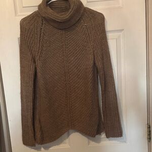 Zara Tan Cowl Neck Sweater